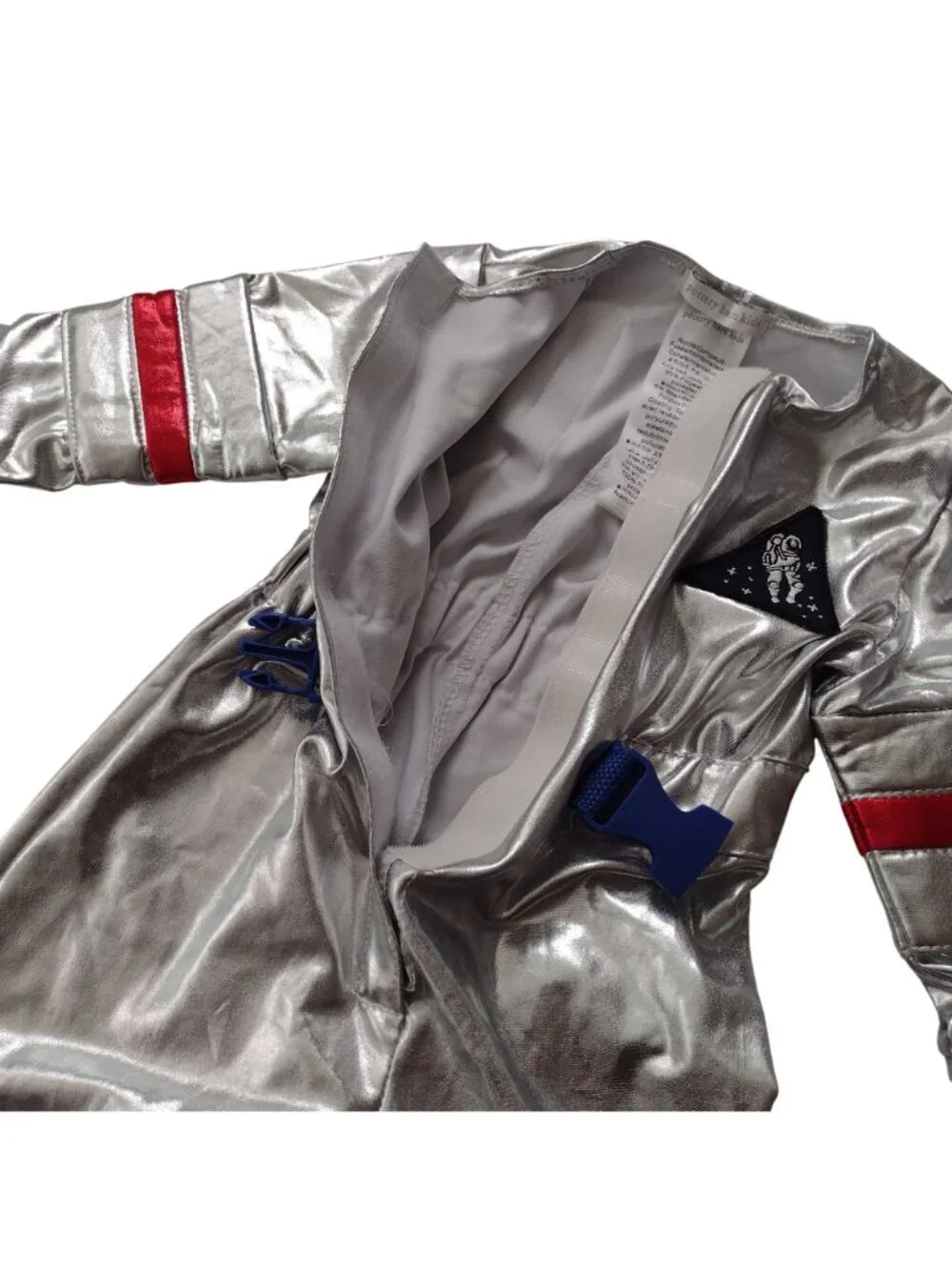 Pottery Barn Kids Astronaut Costume 6-12m Metallic Silver Space Theme Outfit - Picture 6 of 10